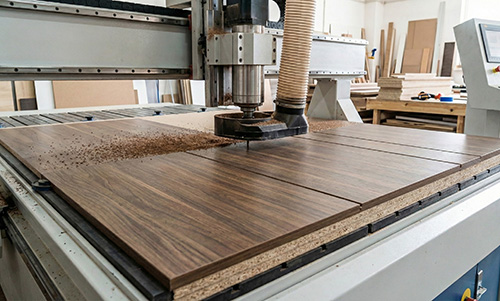 Inbouwkast op maat wordt CNC machine gemaakt